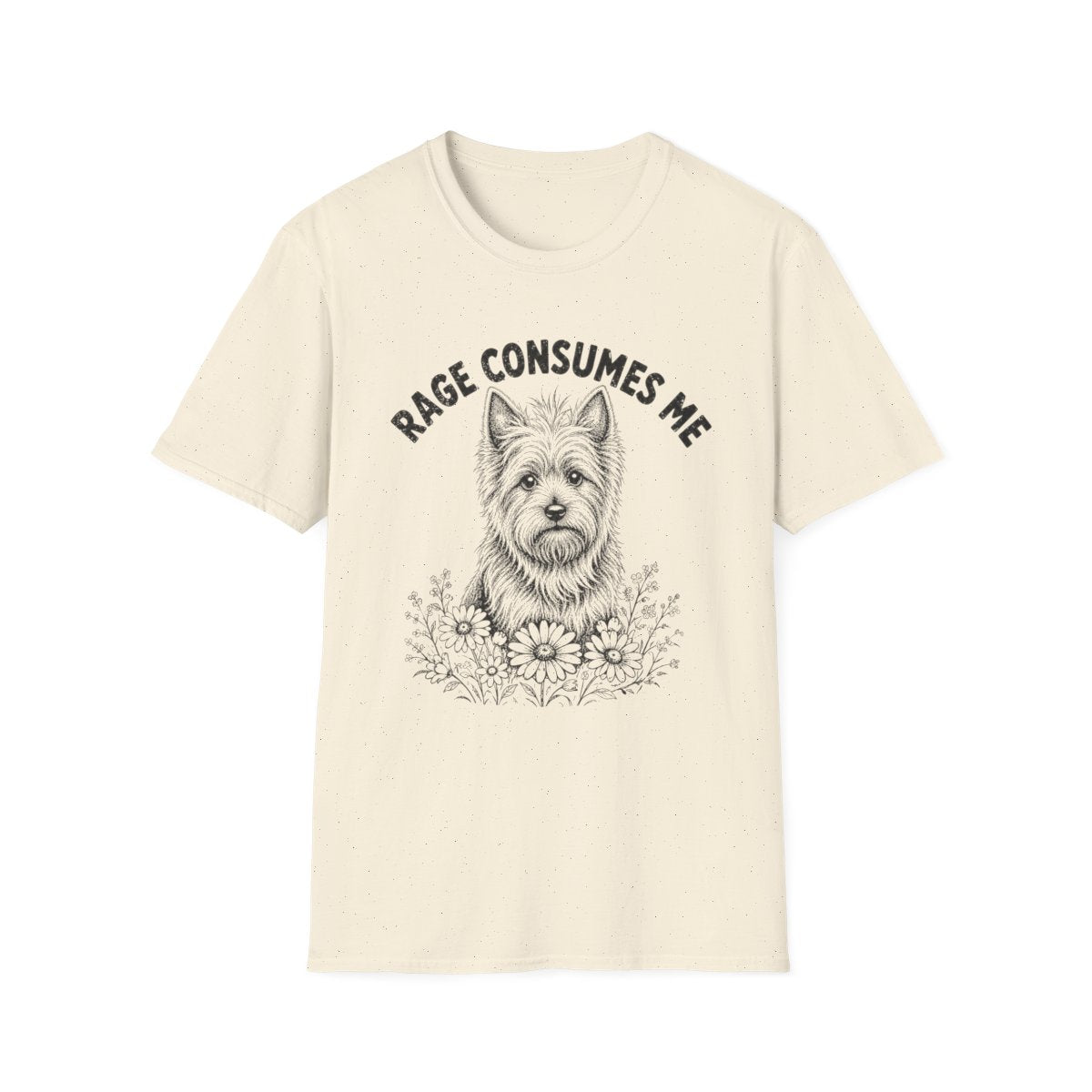 Australian Terrier Rage Consumes Me Tee - Natural