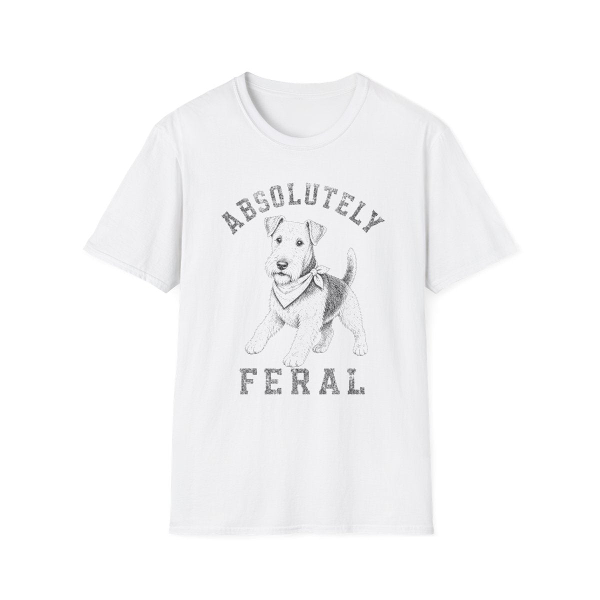 Bandana Airedale Terrier Tee - White