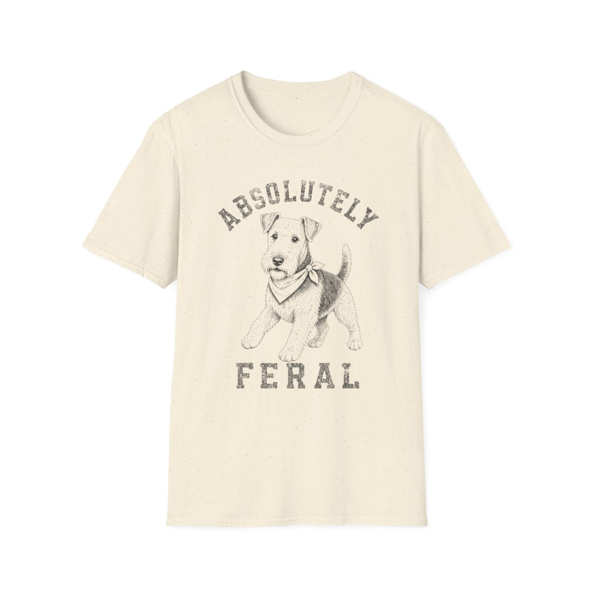 Bandana Airedale Terrier Tee - Natural