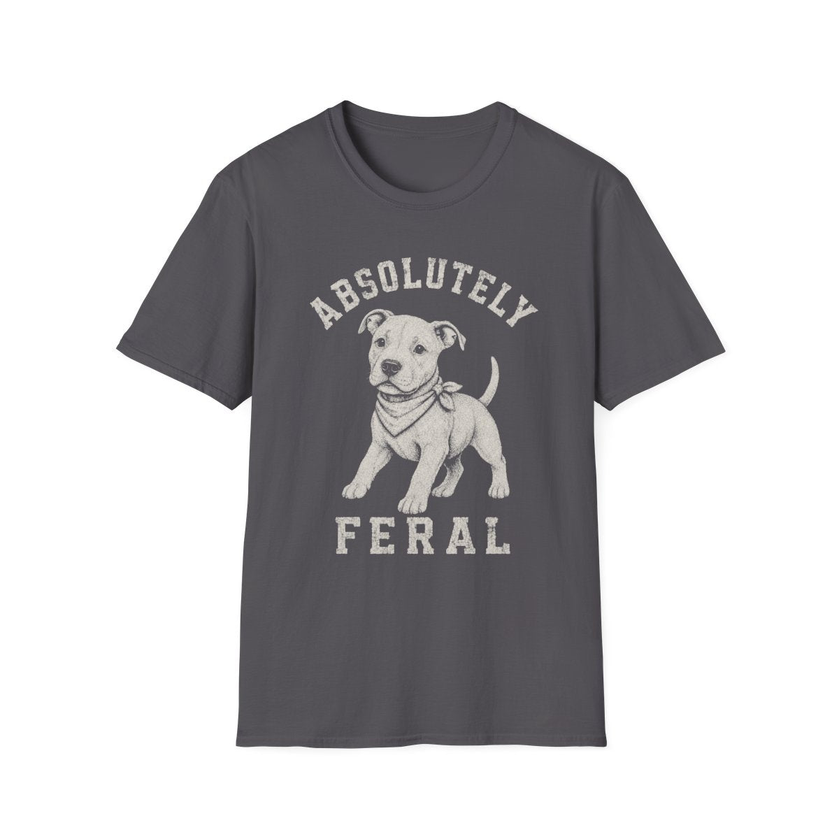 Bandana American Pit Bull Terrier Tee - Charcoal