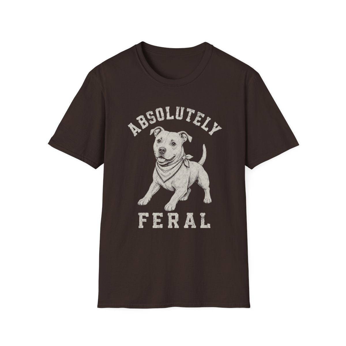 Bandana American Staffordshire Terrier Tee - Dark Chocolate