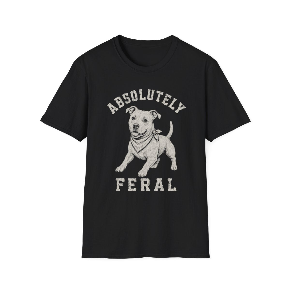 Bandana American Staffordshire Terrier Tee - Black