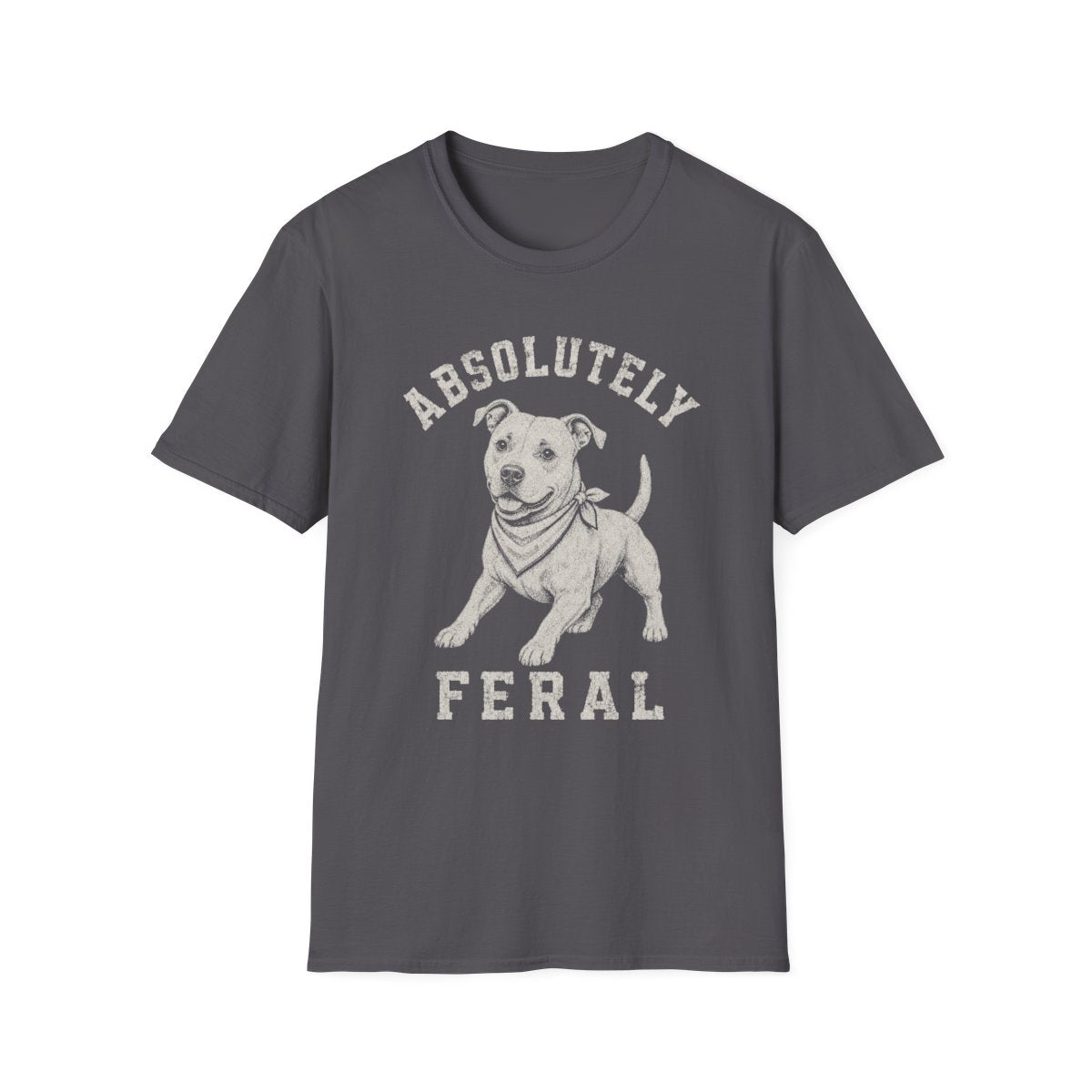 Bandana American Staffordshire Terrier Tee - Charcoal