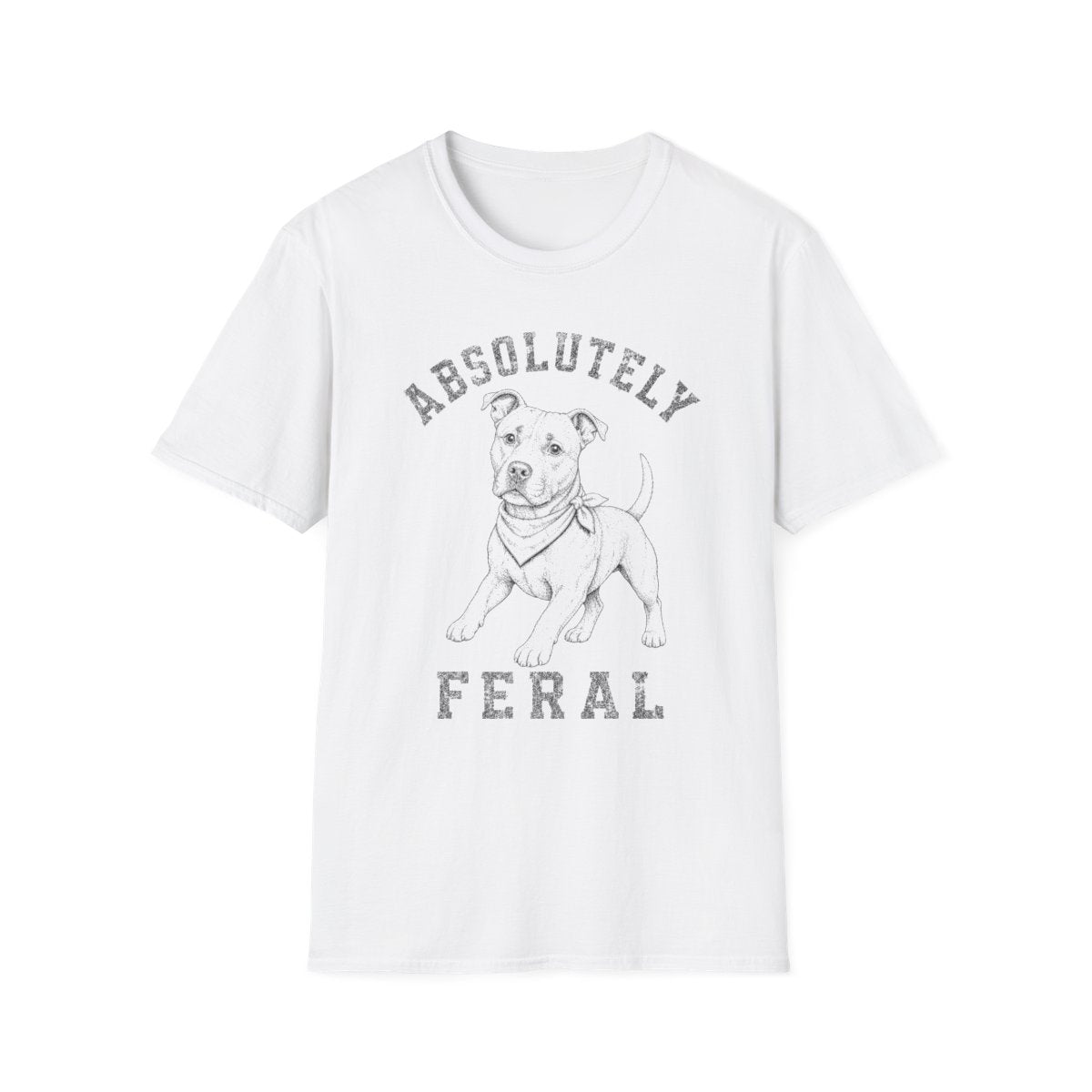 Bandana American Staffordshire Terrier Tee - White