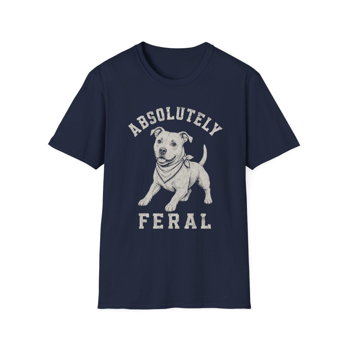 Bandana American Staffordshire Terrier Tee - Navy