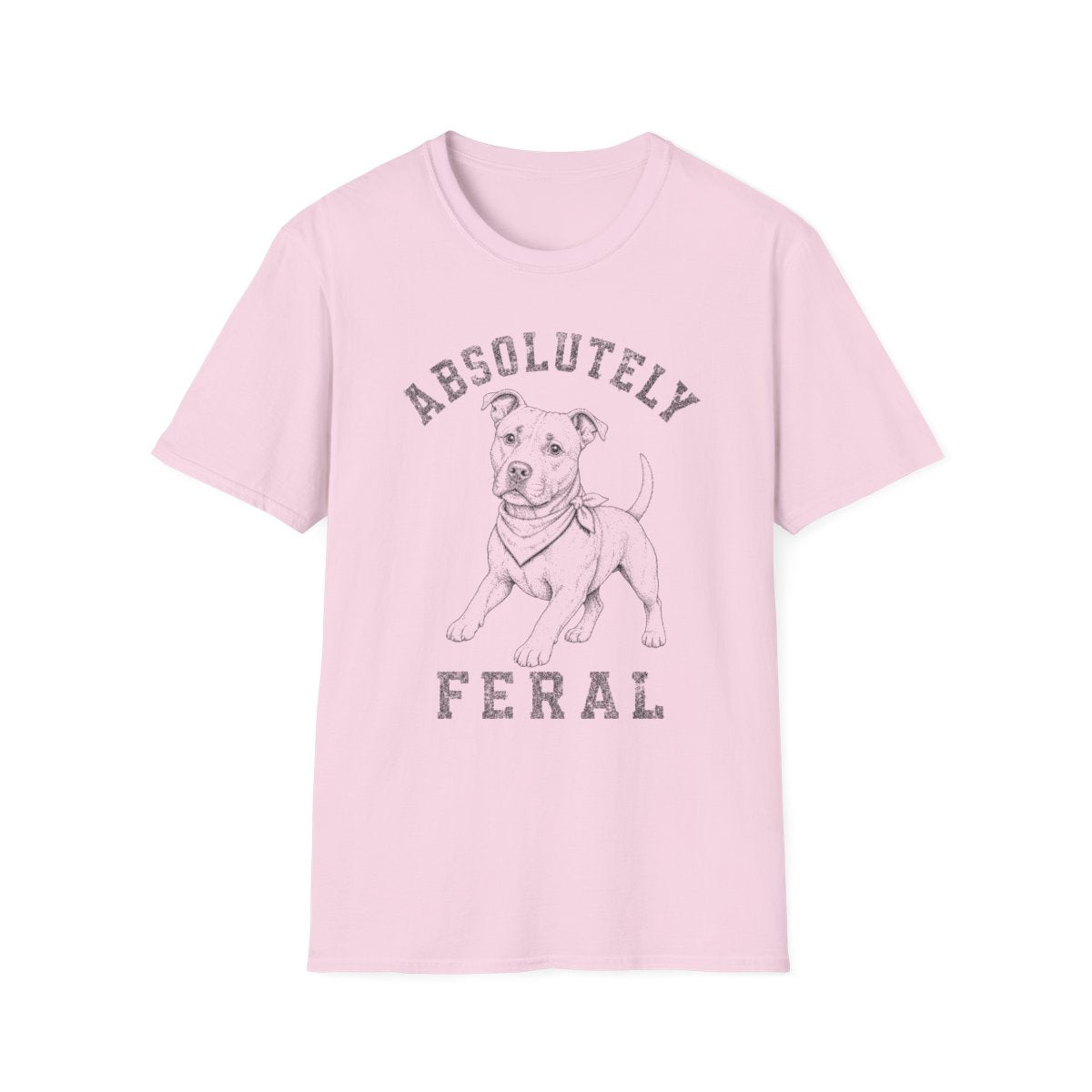 Bandana American Staffordshire Terrier Tee - Light Pink