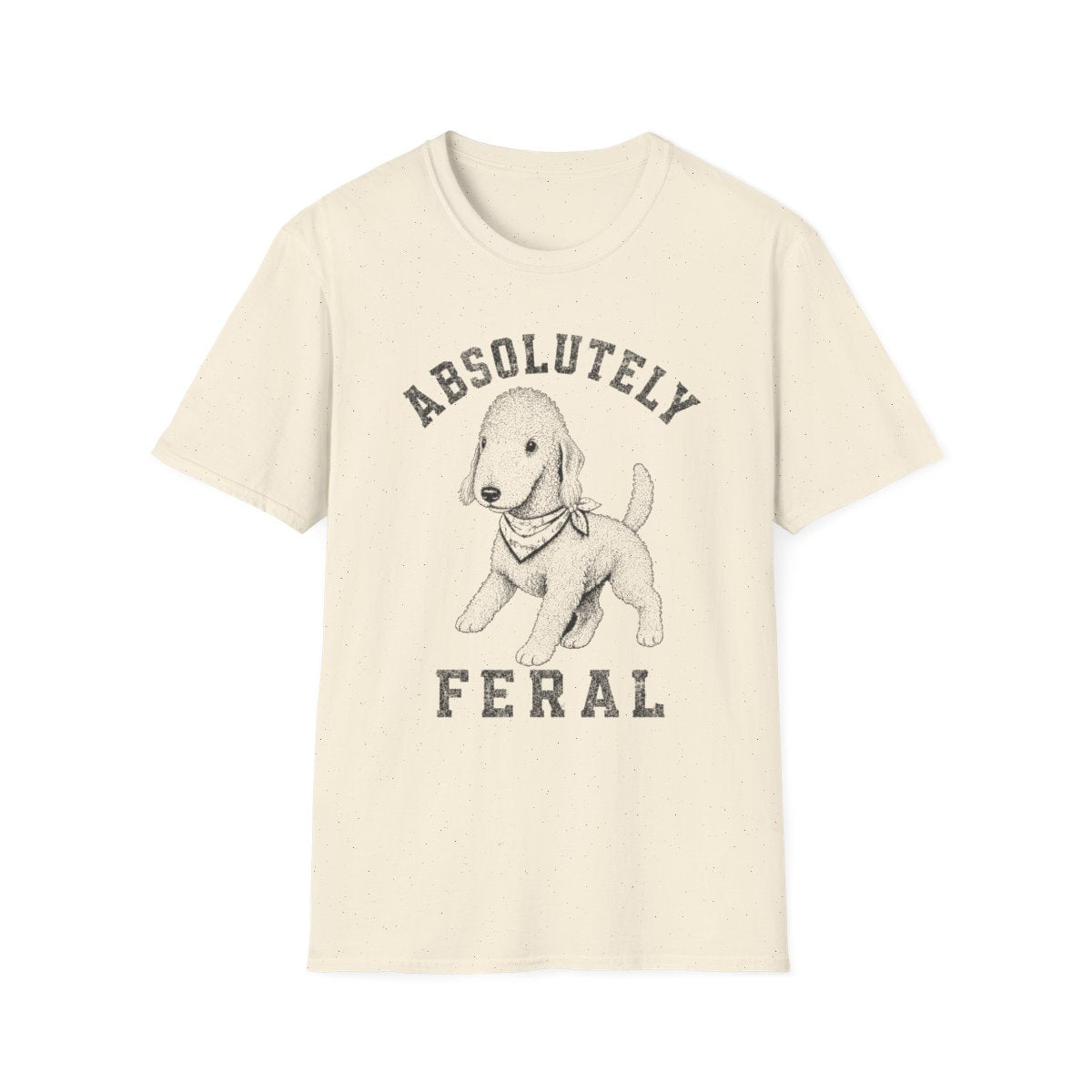 Bandana Bedlington Terrier Tee - Natural