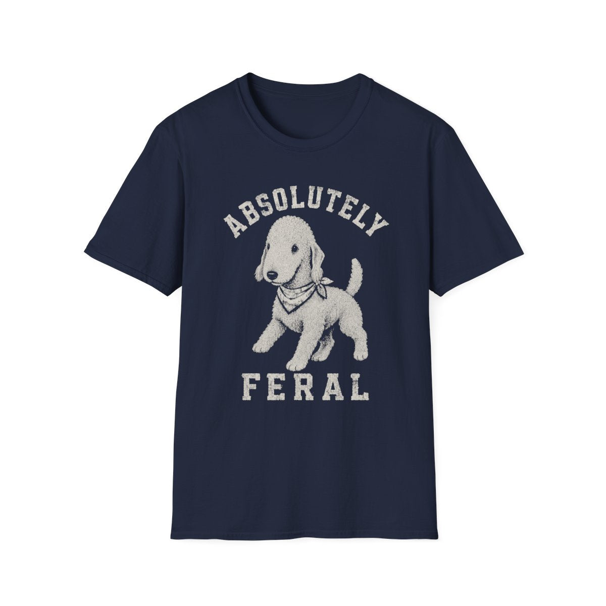 Bandana Bedlington Terrier Tee - Navy