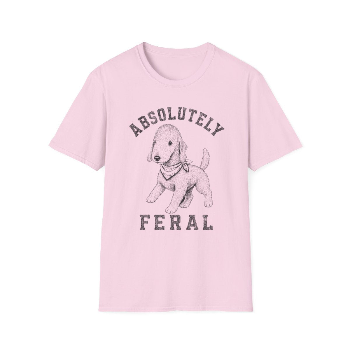 Bandana Bedlington Terrier Tee - Light Pink