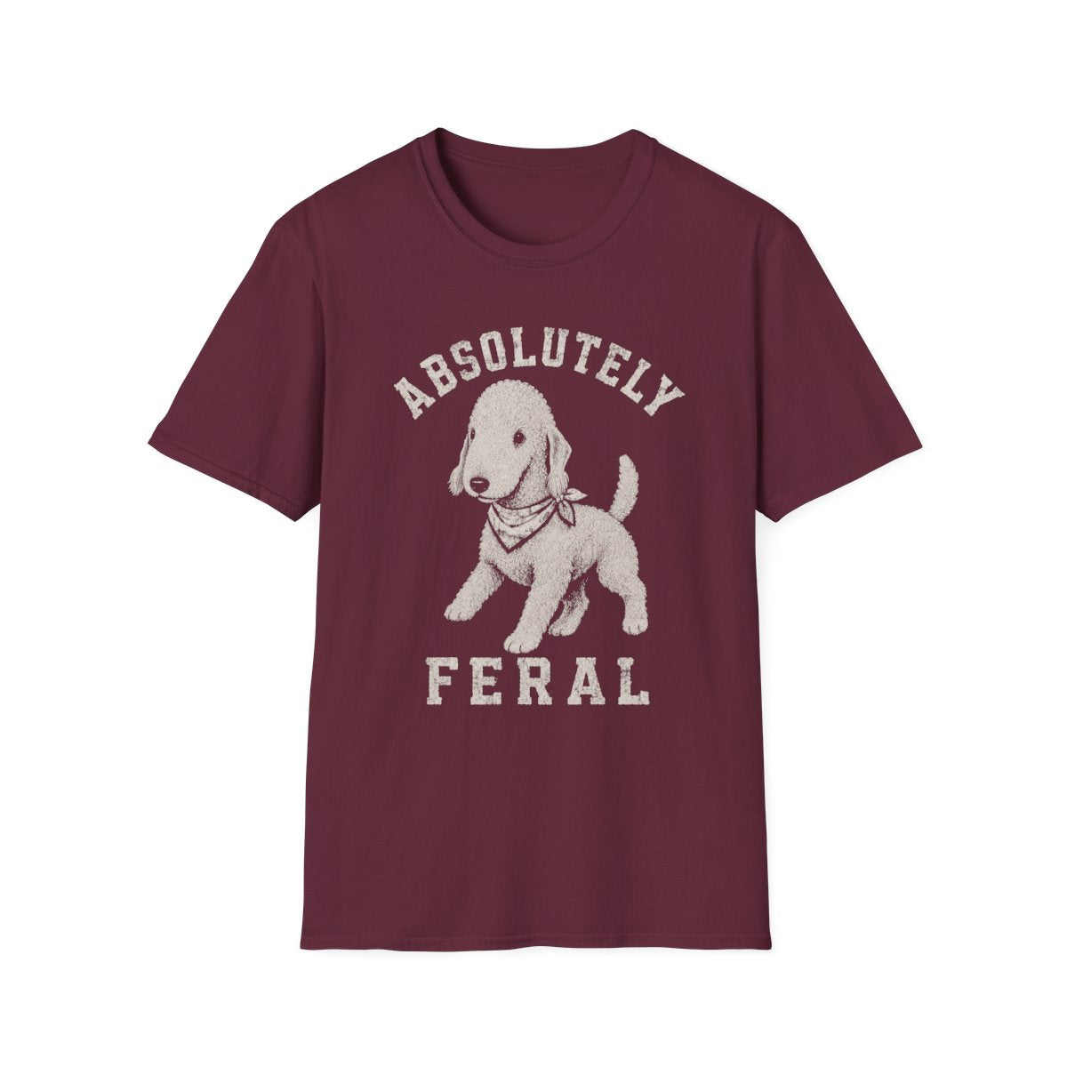 Bandana Bedlington Terrier Tee - Maroon