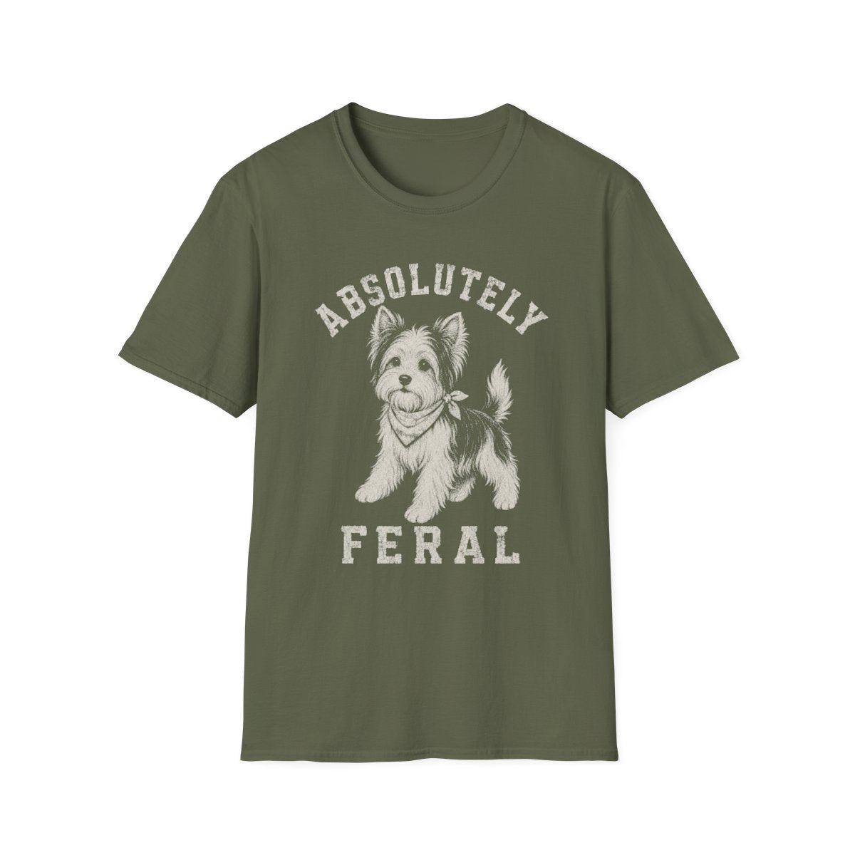 Bandana Biewer Terrier Tee - Military Green