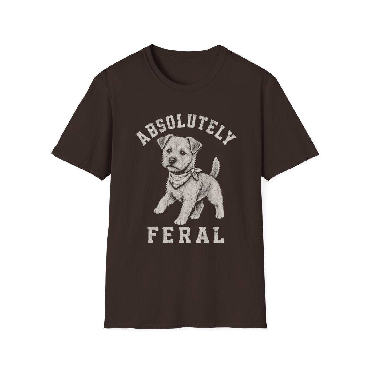 Bandana Border Terrier Tee - Dark Chocolate