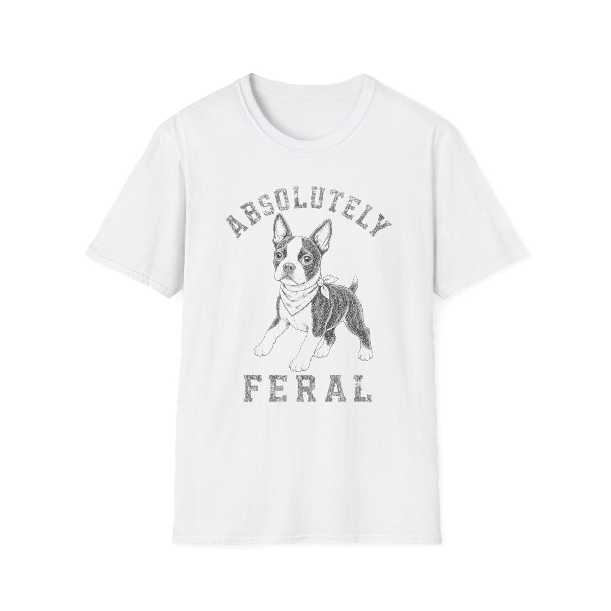 Bandana Boston Terrier Tee - White