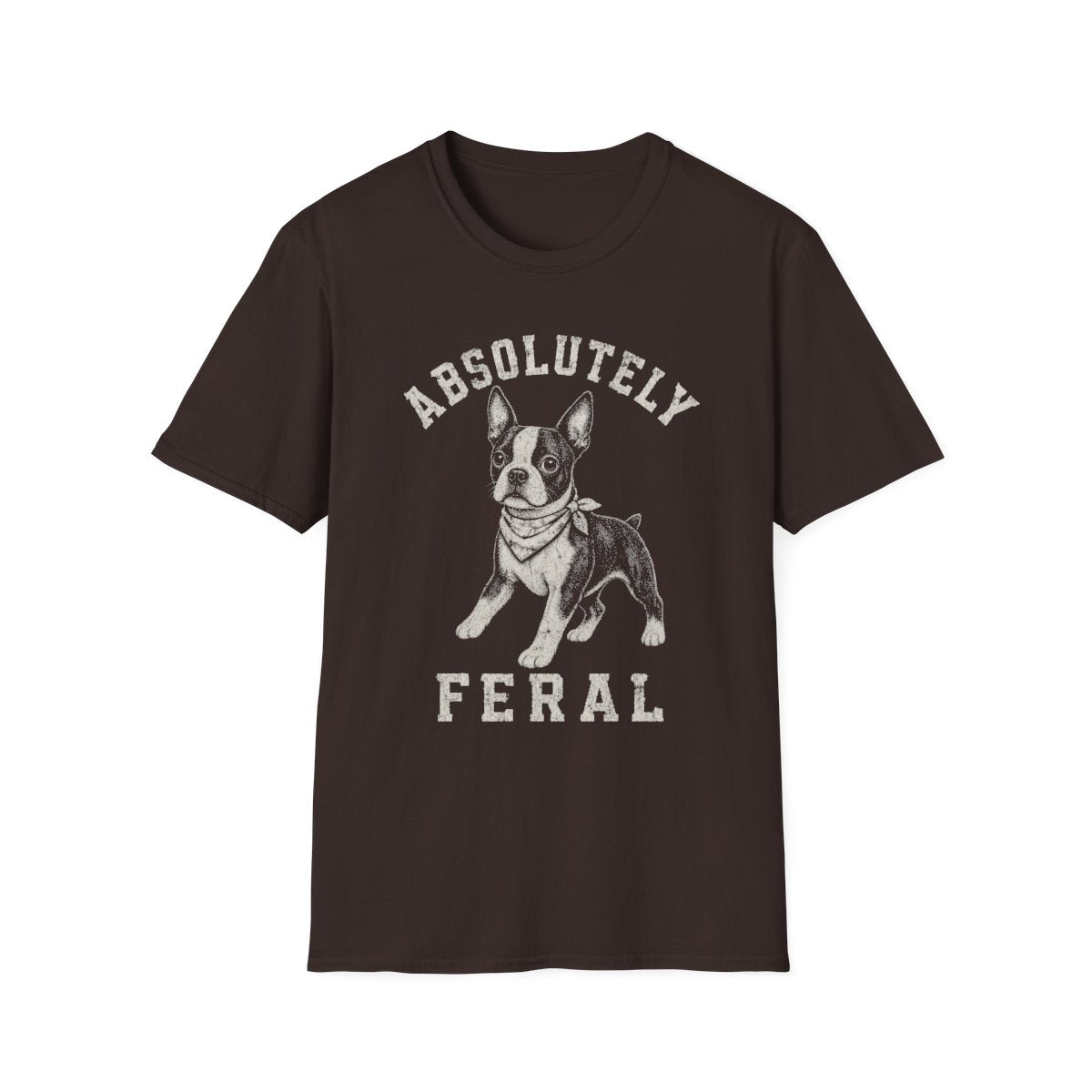 Bandana Boston Terrier Tee - Dark Chocolate