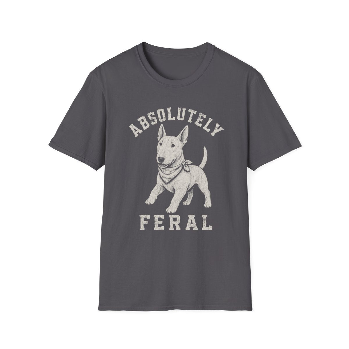 Bandana Bull Terrier Tee - Charcoal