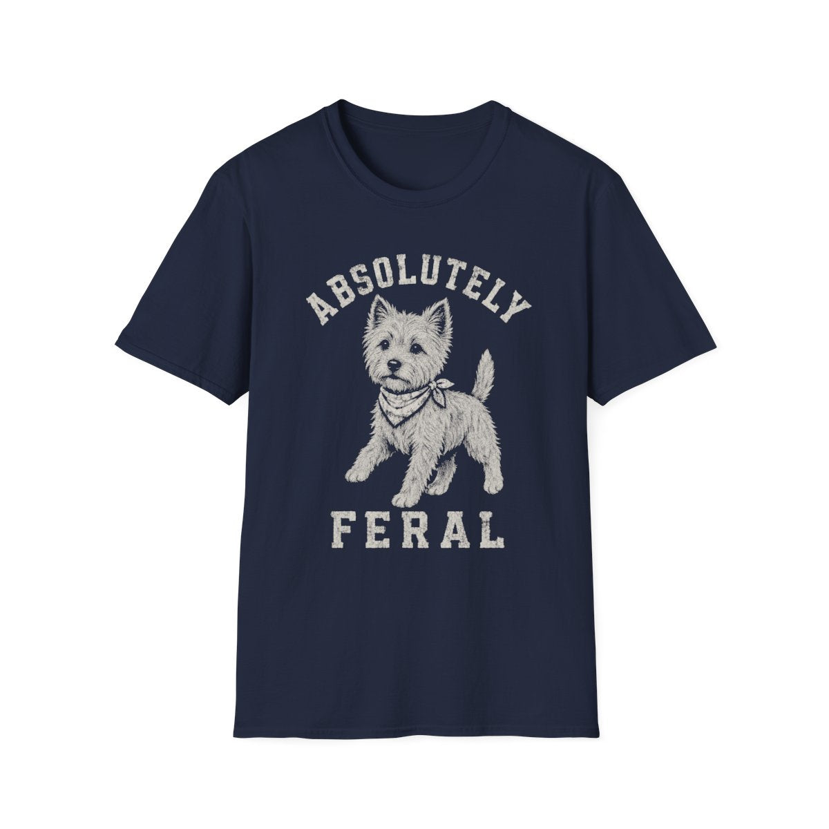 Bandana Cairn Terrier Tee - Navy