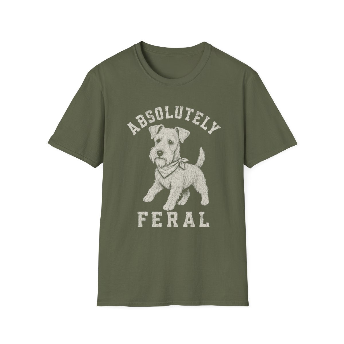Bandana Cesky Terrier Tee - Military Green