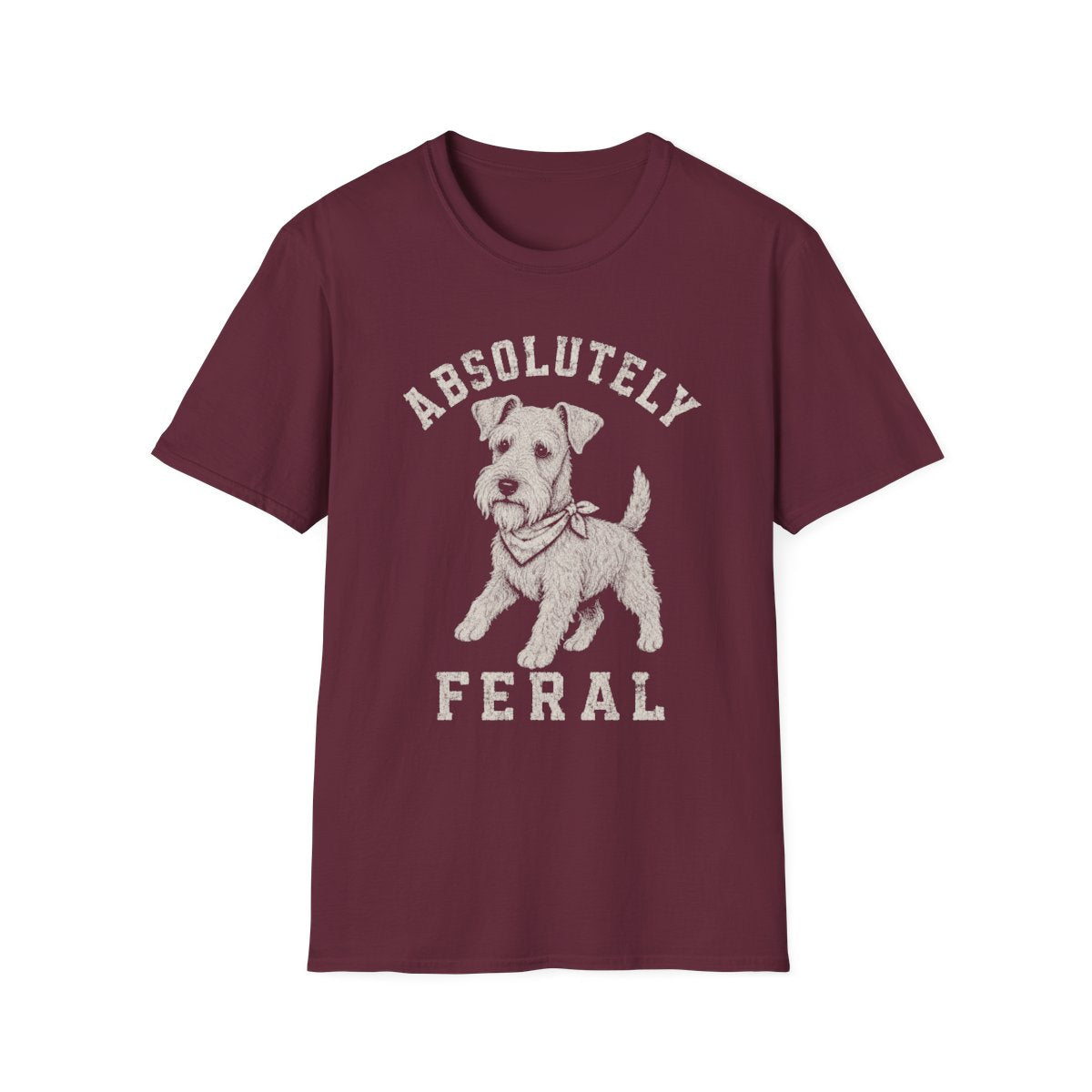 Bandana Cesky Terrier Tee - Maroon