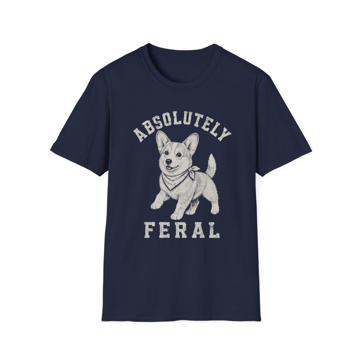 Bandana Corgi Tee - Navy