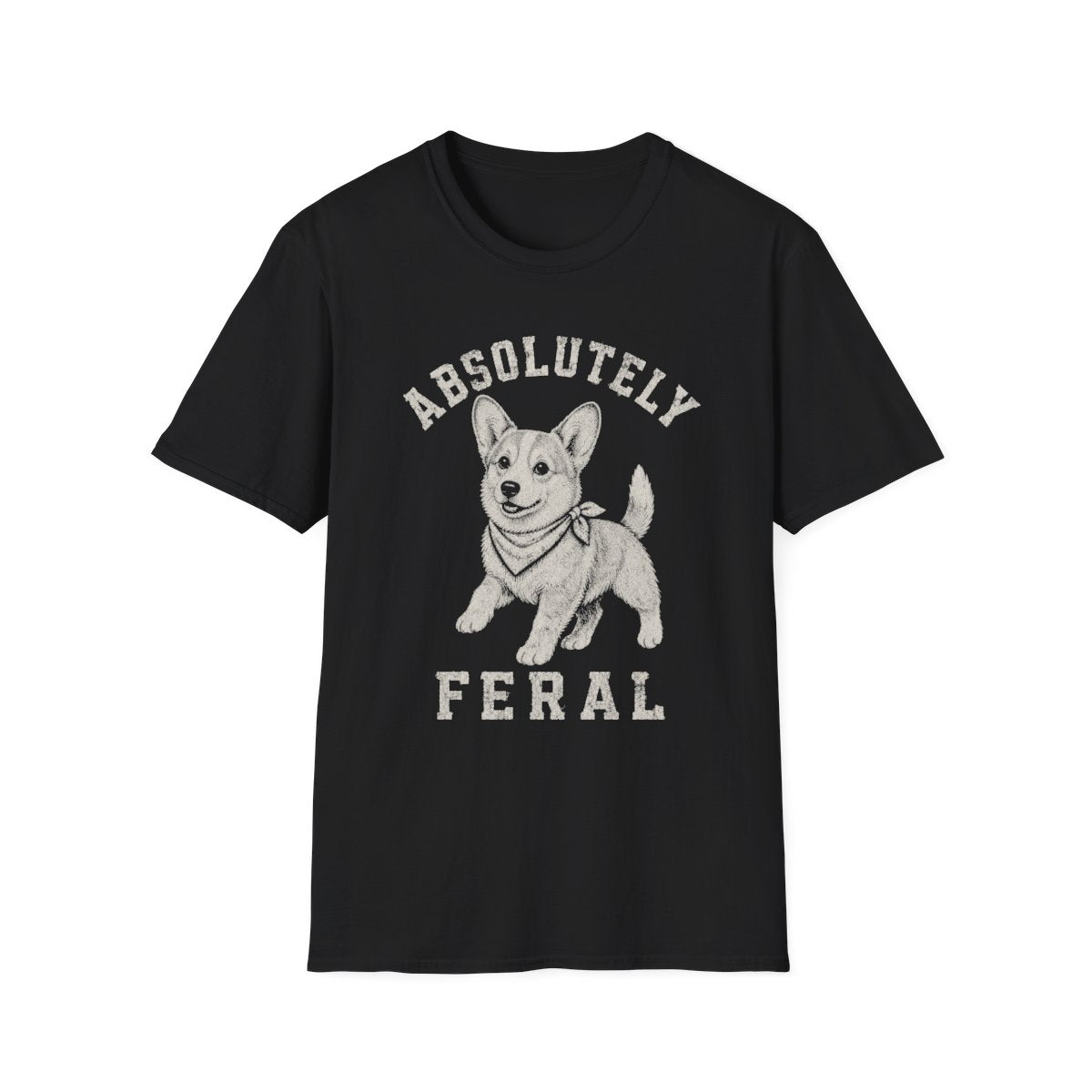 Bandana Corgi Tee - Black
