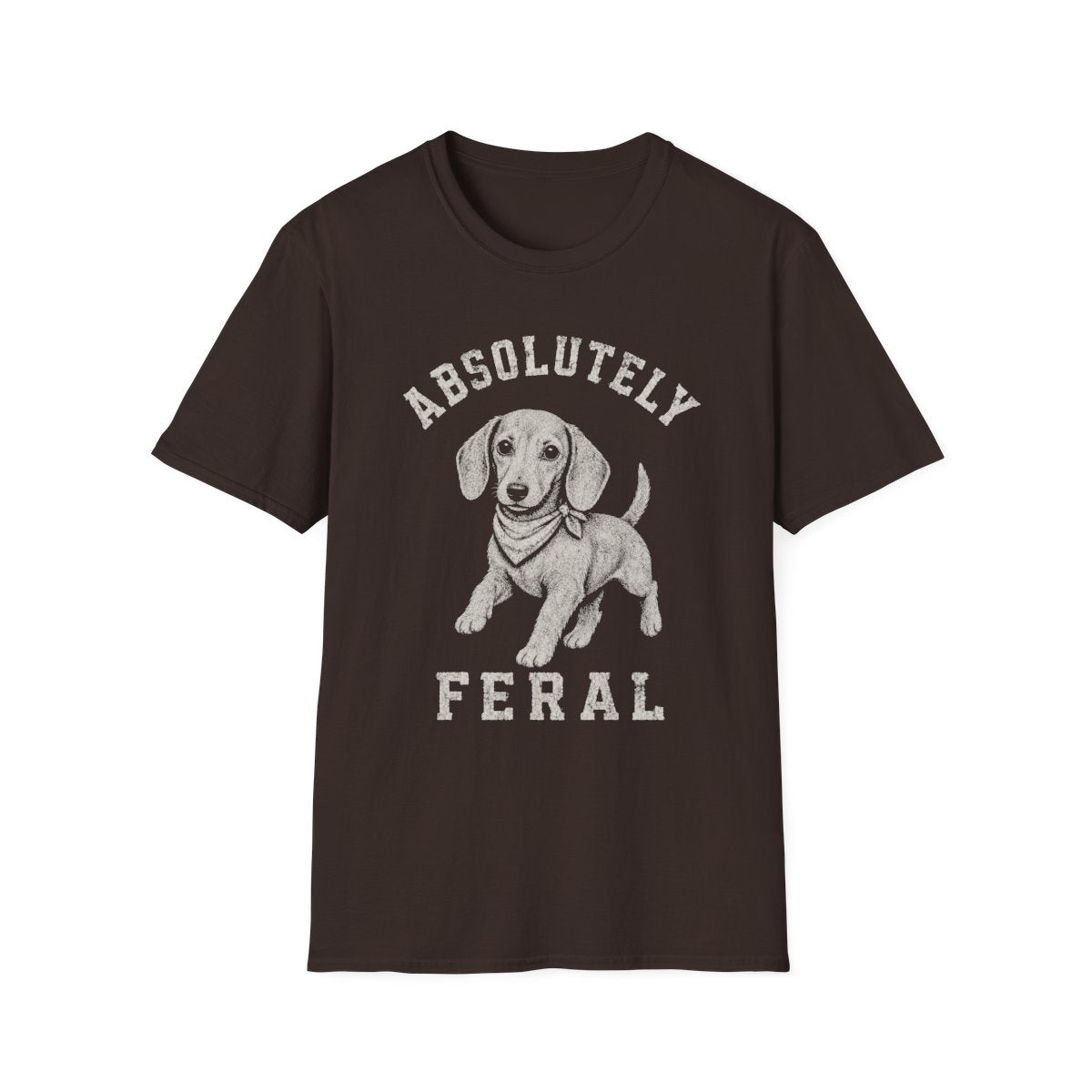 Bandana Dachshund Tee - Dark Chocolate