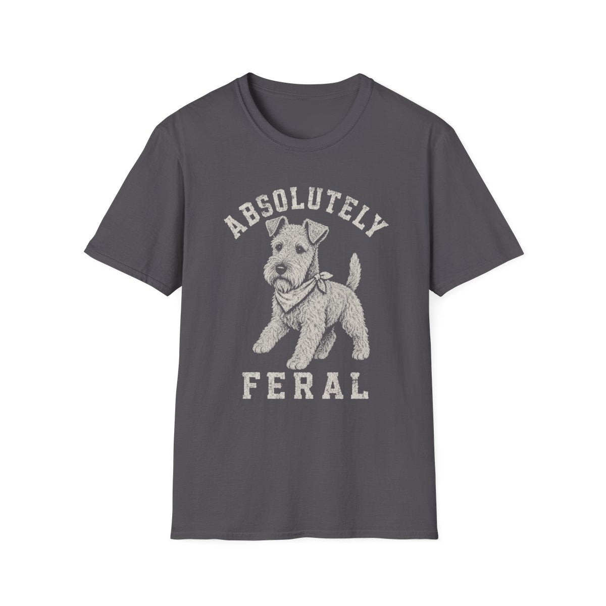 Bandana Dandie Dinmont Terrier Tee - Charcoal