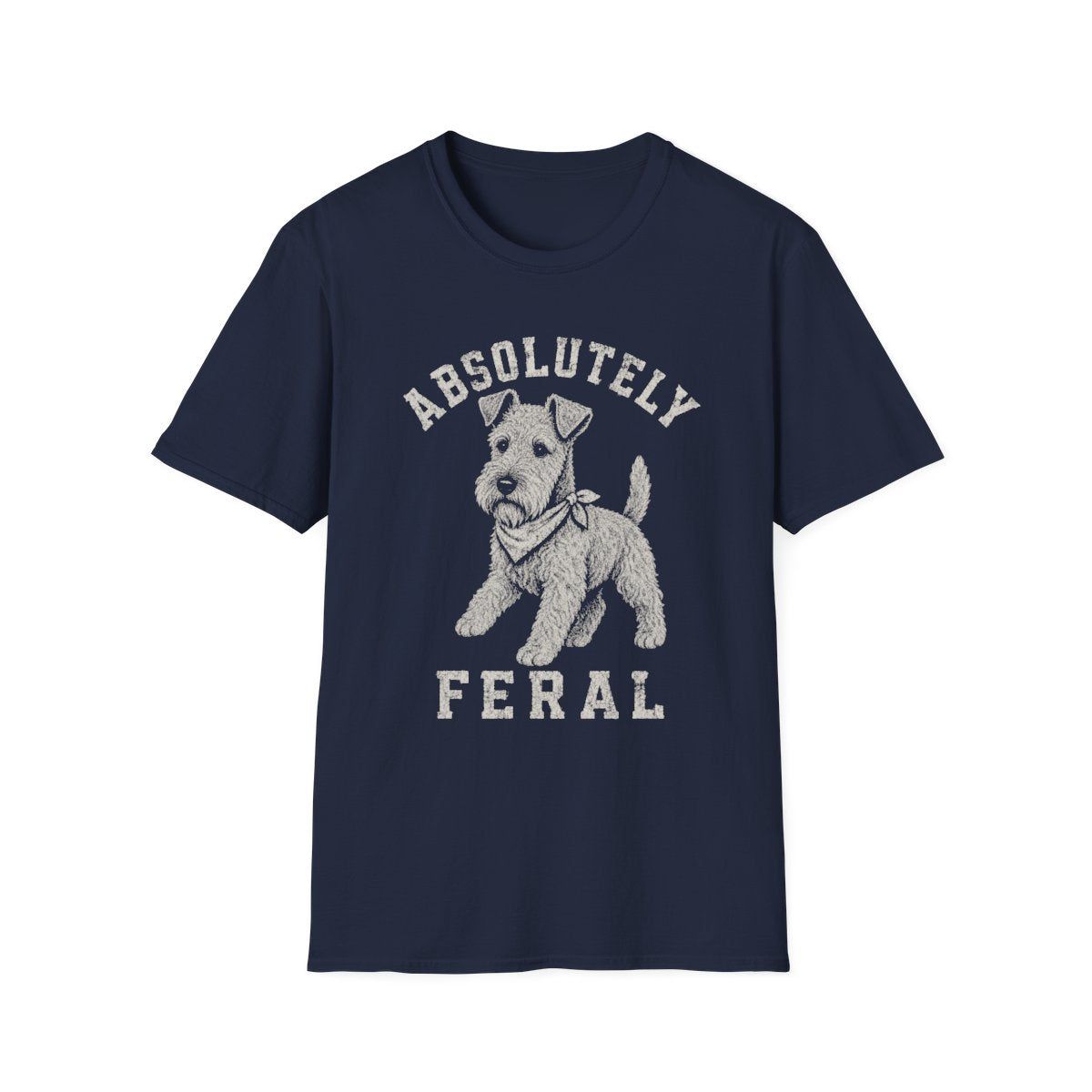 Bandana Dandie Dinmont Terrier Tee - Navy
