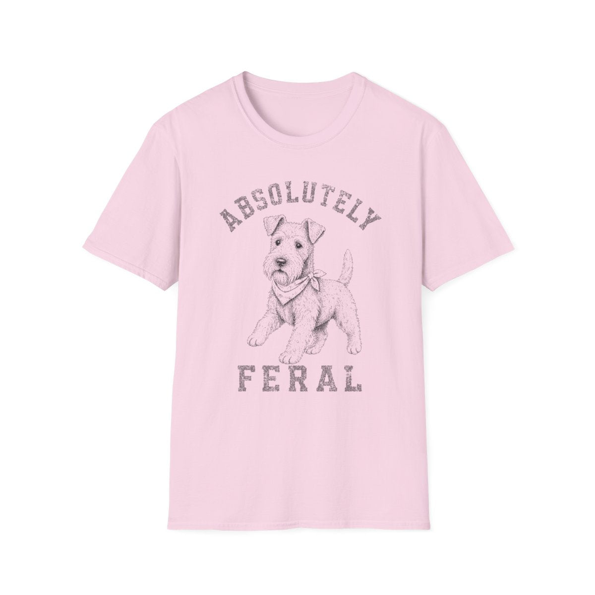 Bandana Dandie Dinmont Terrier Tee - Light Pink