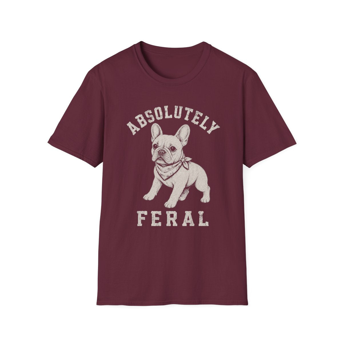 Bandana French Bulldog Tee - Maroon