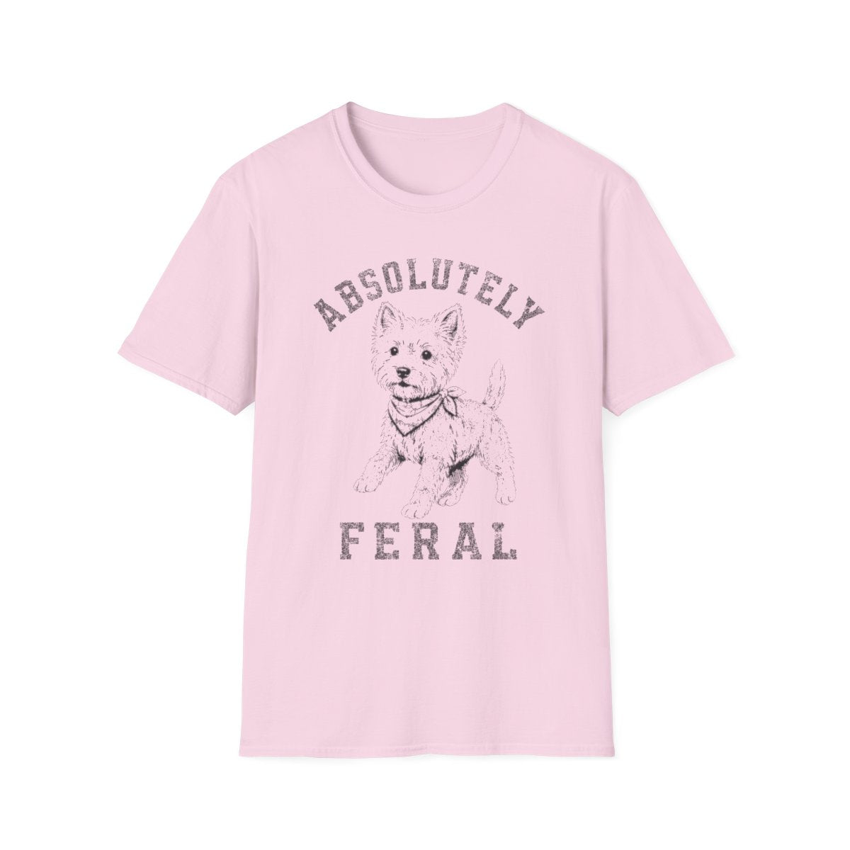 Bandana French Bulldog Tee - Light Pink