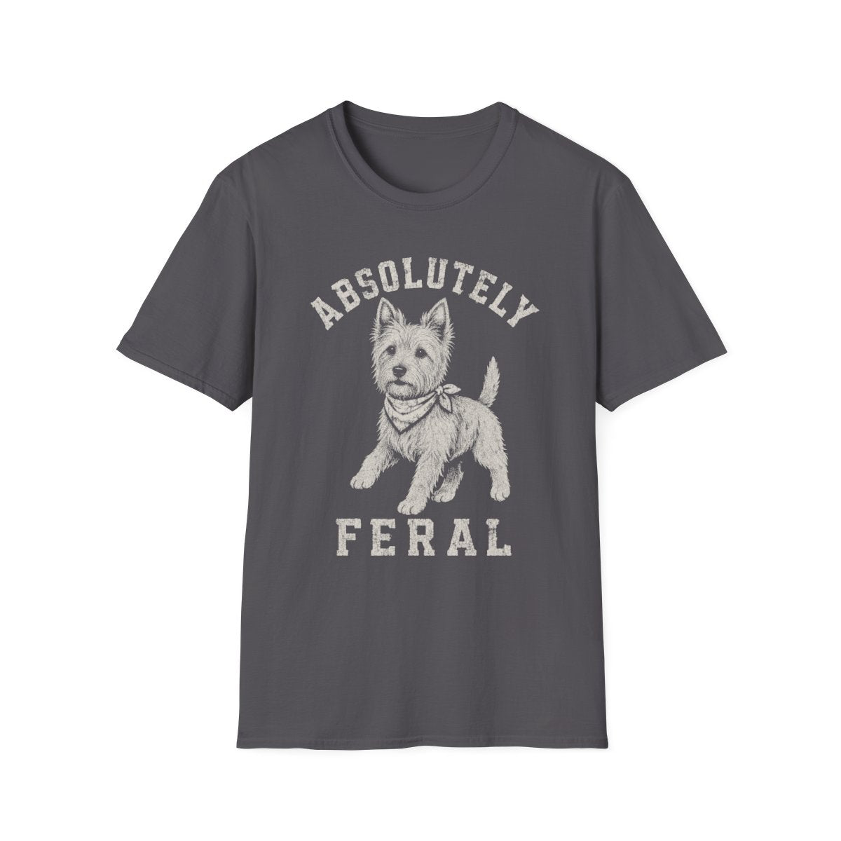 Bandana Irish Terrier Tee - Charcoal