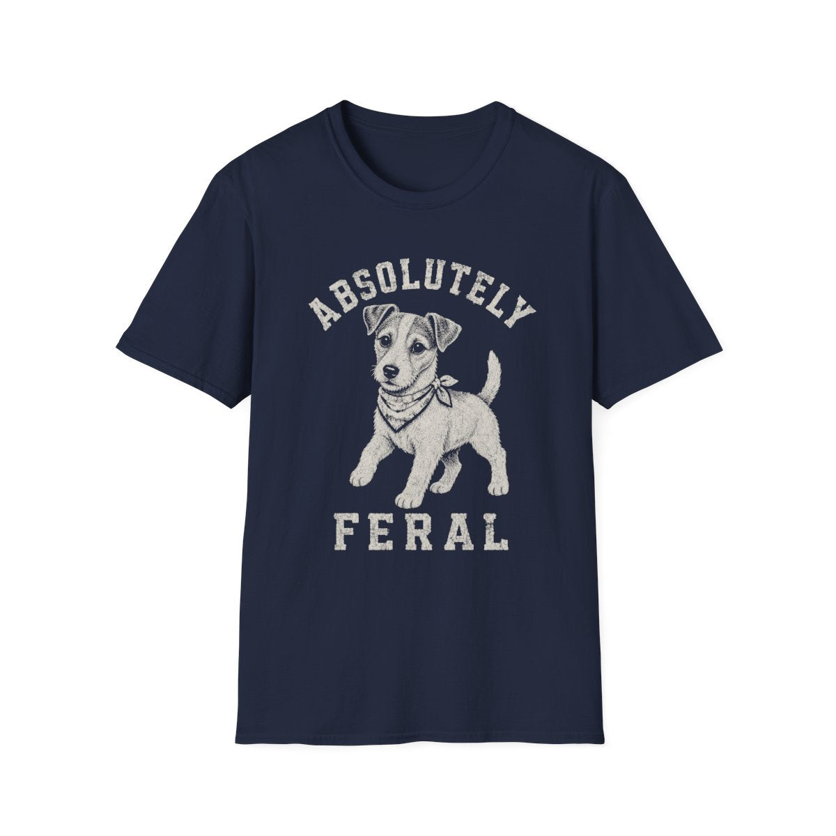 Bandana Jack Russell Terrier Tee - Navy