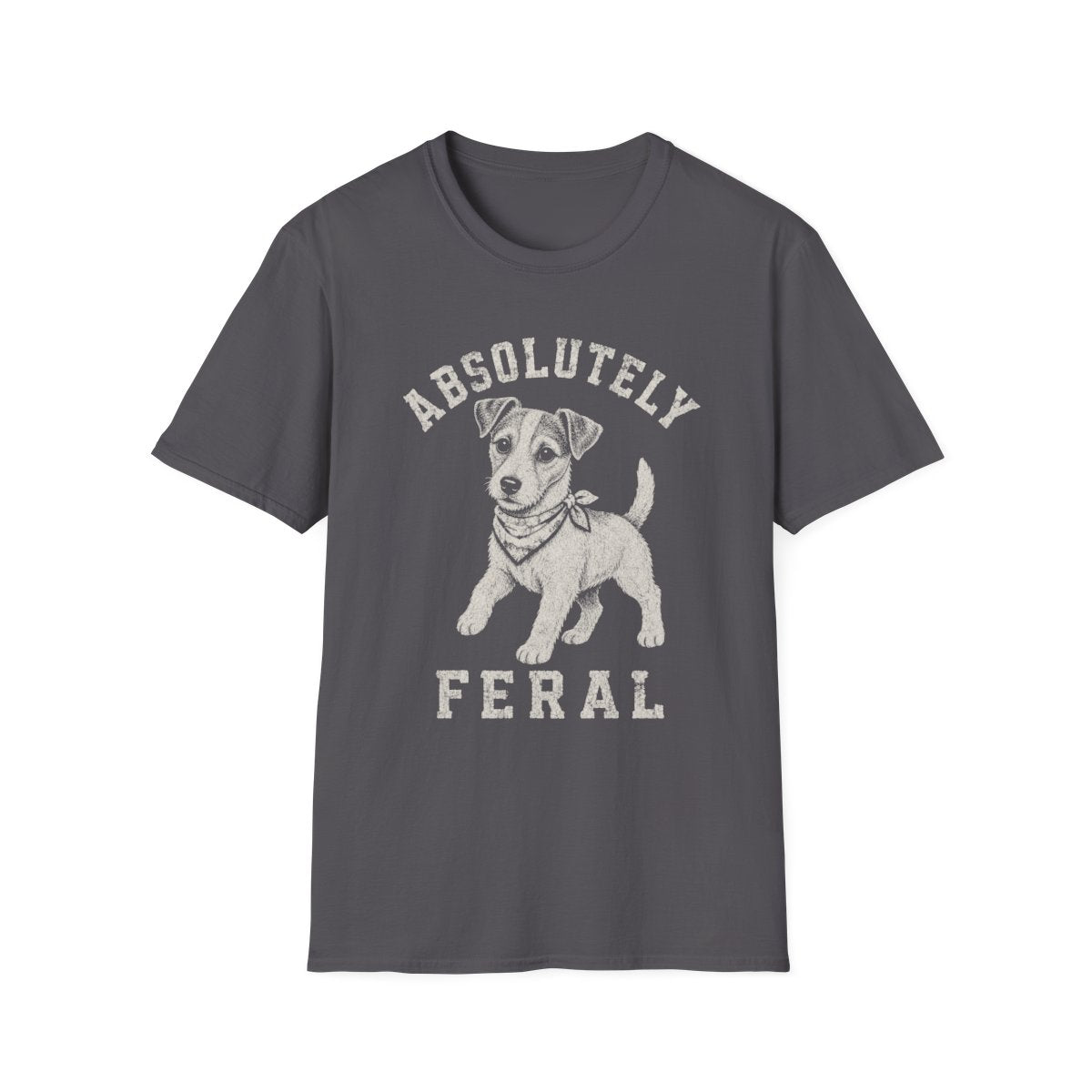 Bandana Jack Russell Terrier Tee - Charcoal