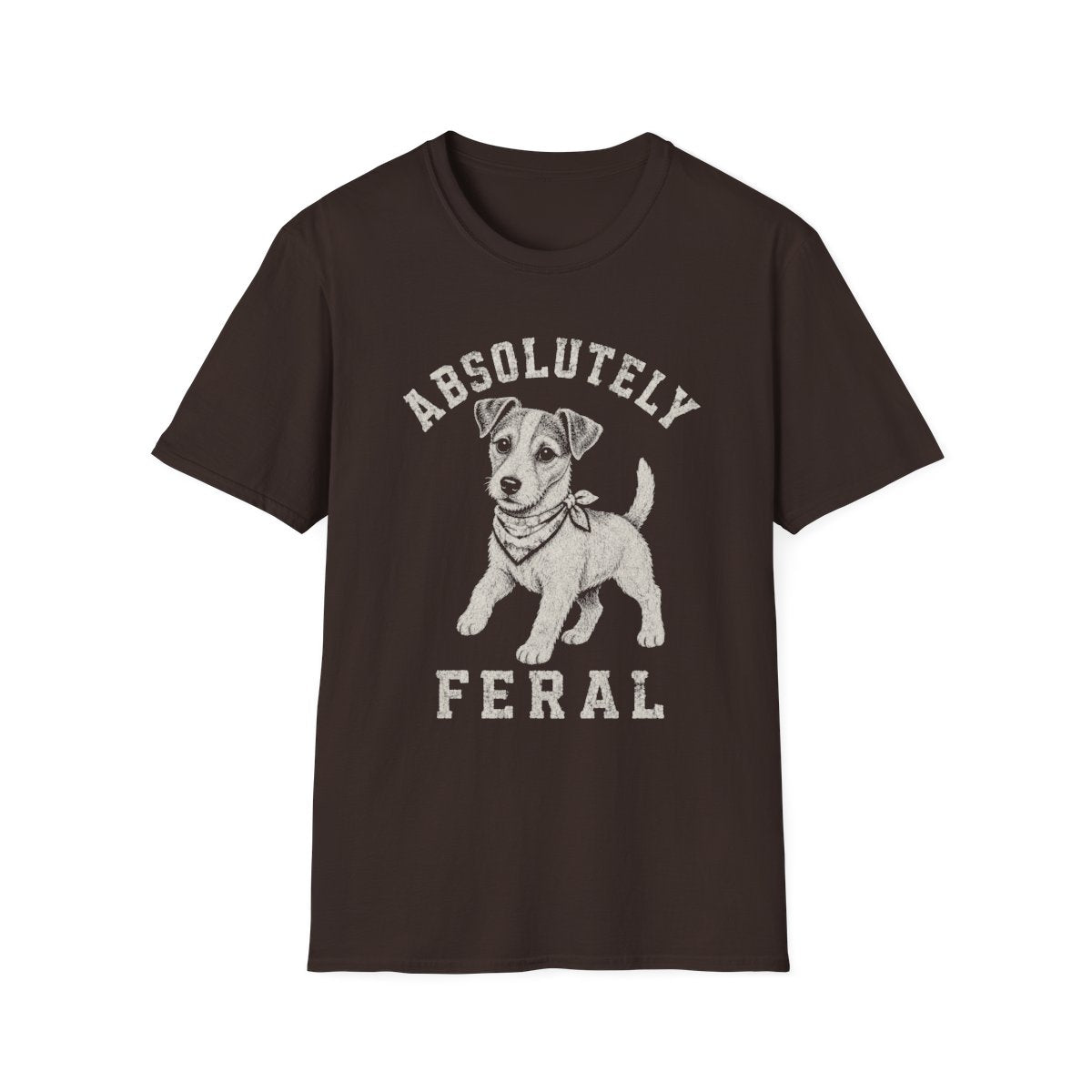 Bandana Jack Russell Terrier Tee - Dark Chocolate