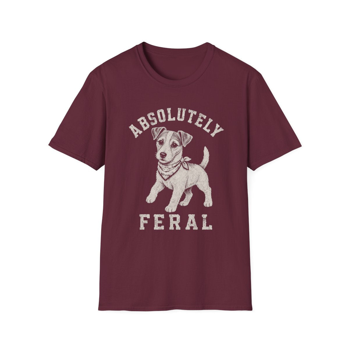 Bandana Jack Russell Terrier Tee - Maroon