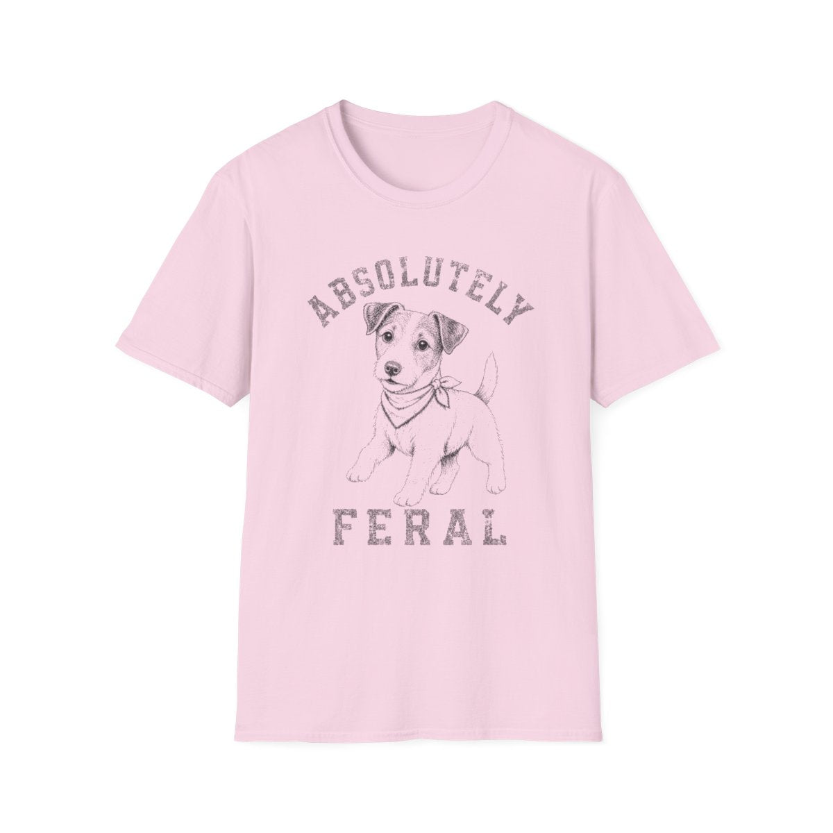 Bandana Jack Russell Terrier Tee - Light Pink