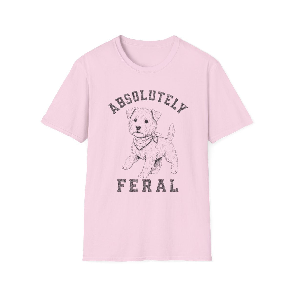 Bandana Norfolk Terrier Tee - Light Pink
