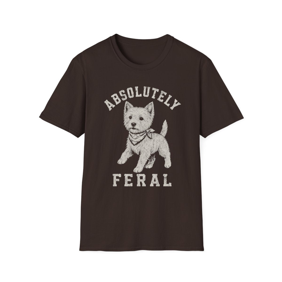 Bandana Norwich Terrier Tee - Dark Chocolate