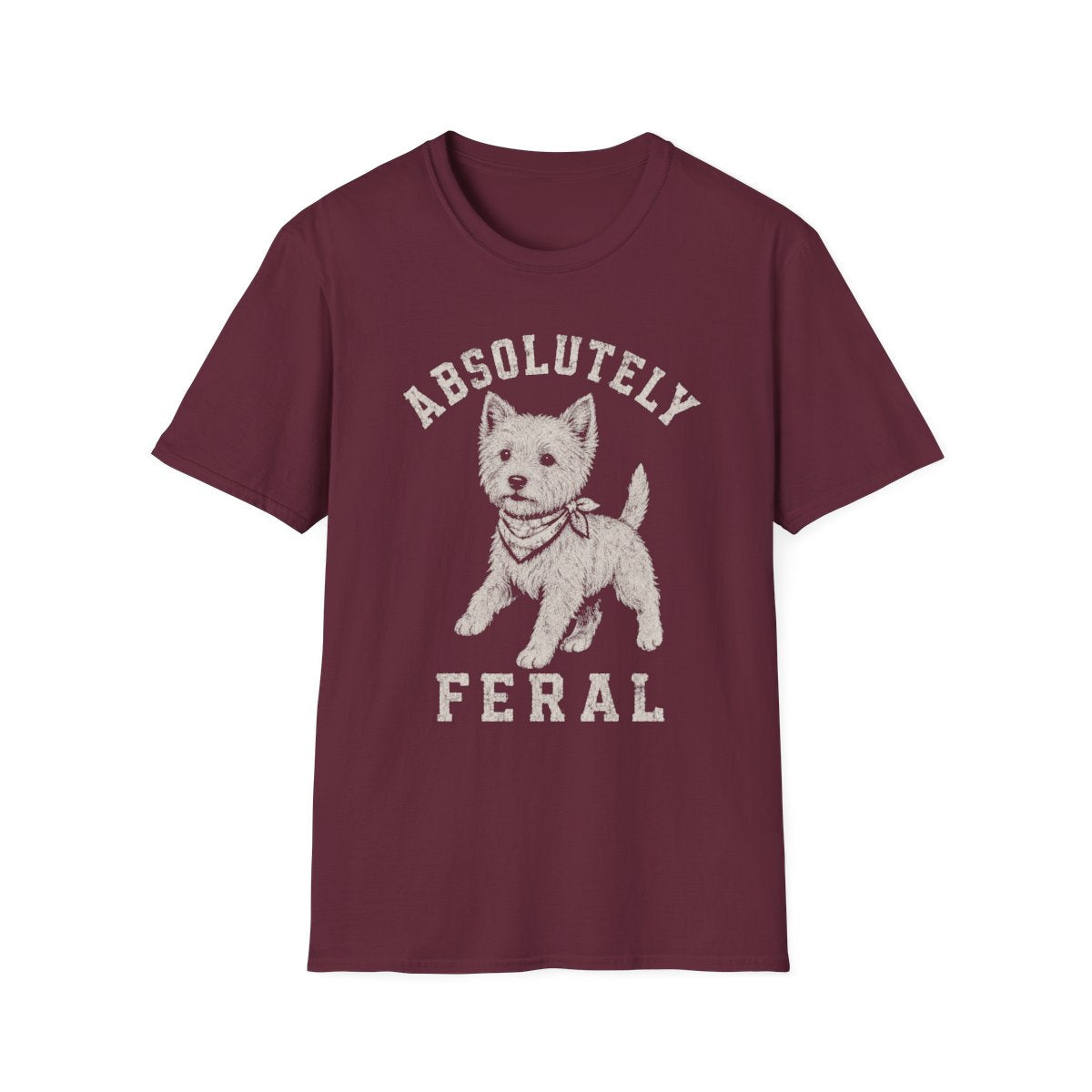 Bandana Norwich Terrier Tee - Maroon
