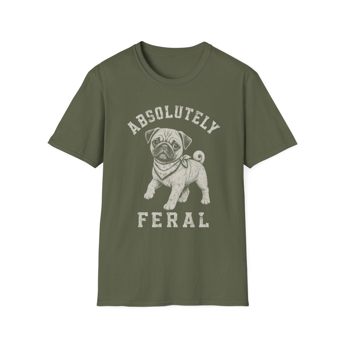 Bandana Pug Tee - Military Green
