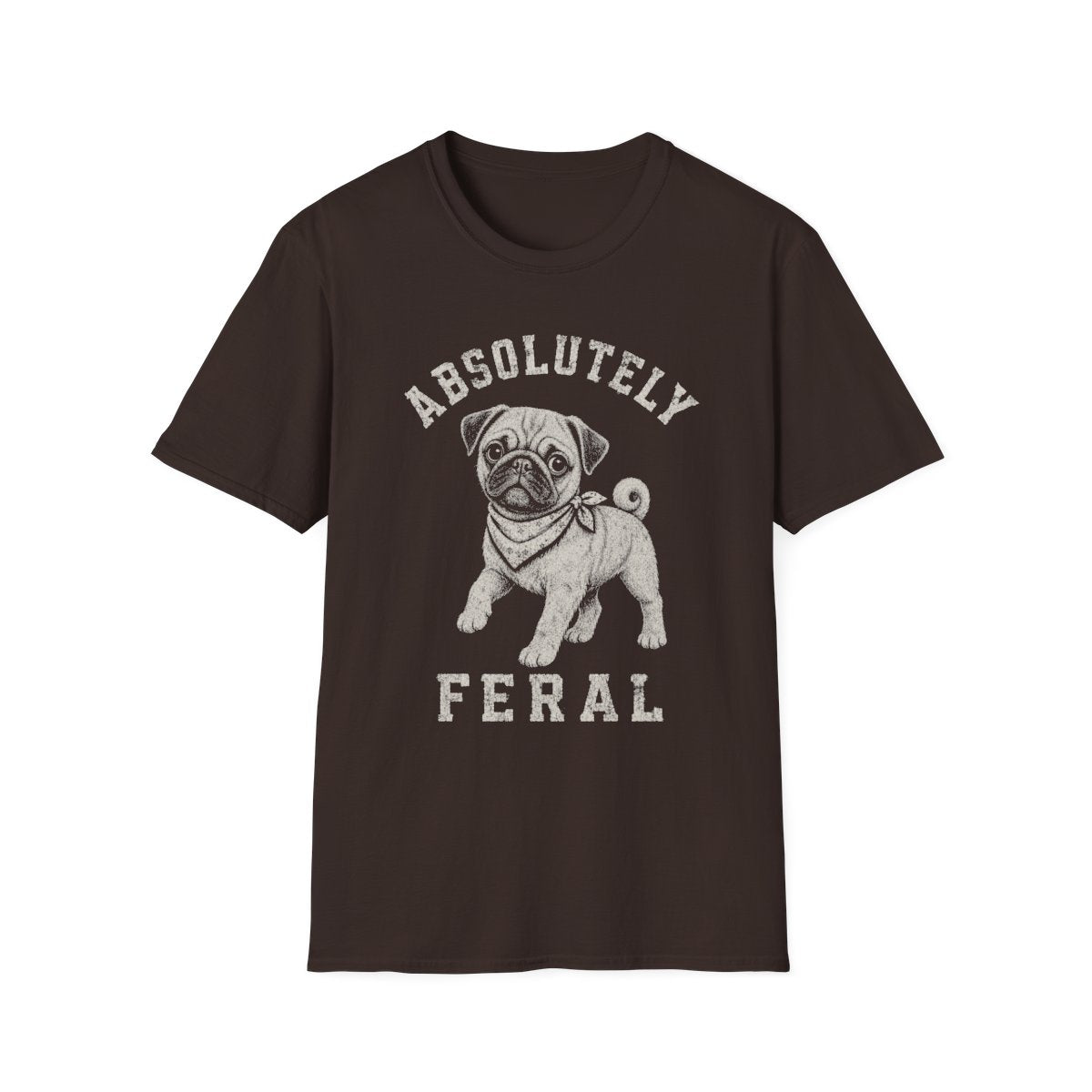 Bandana Pug Tee - Dark Chocolate