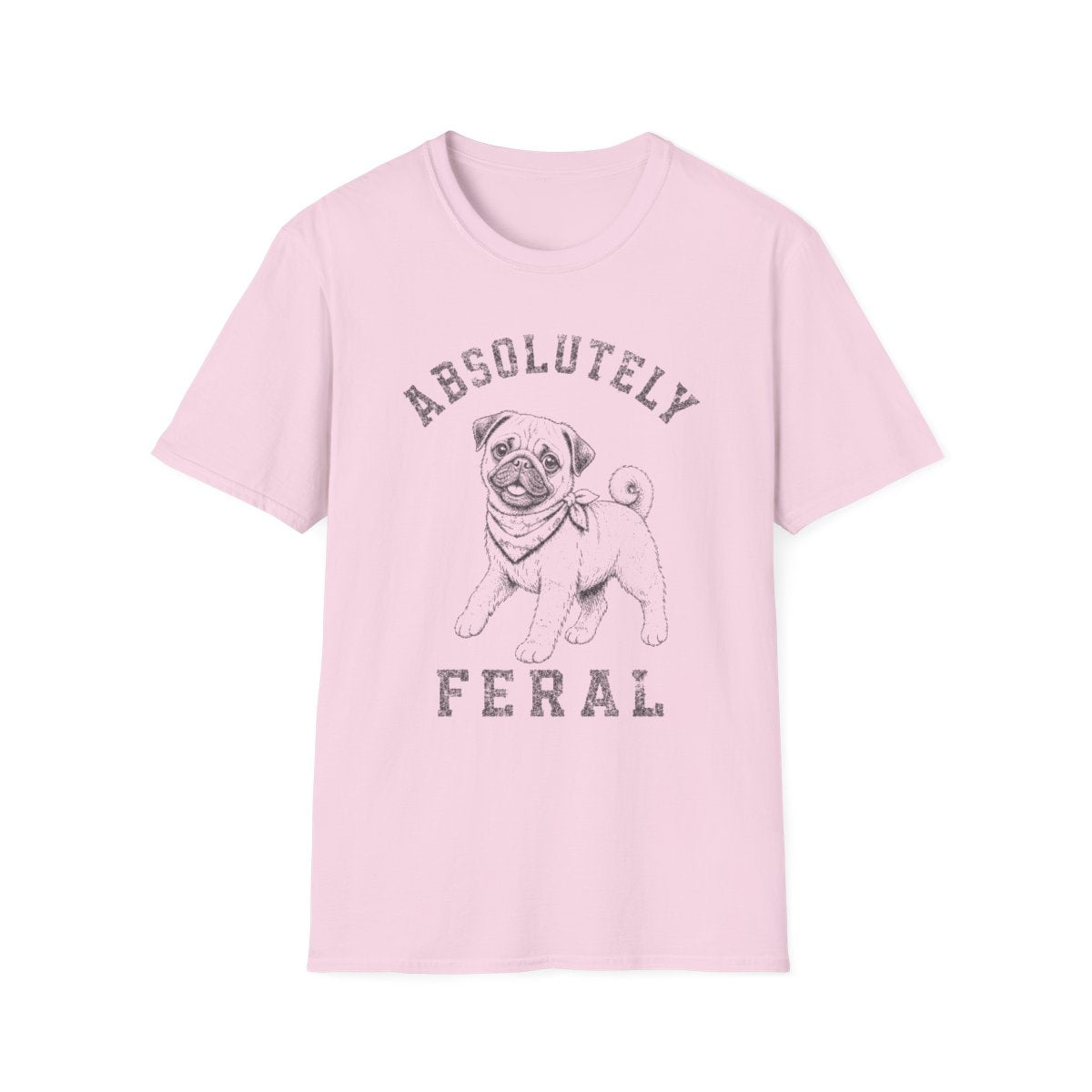 Bandana Pug Tee - Light Pink