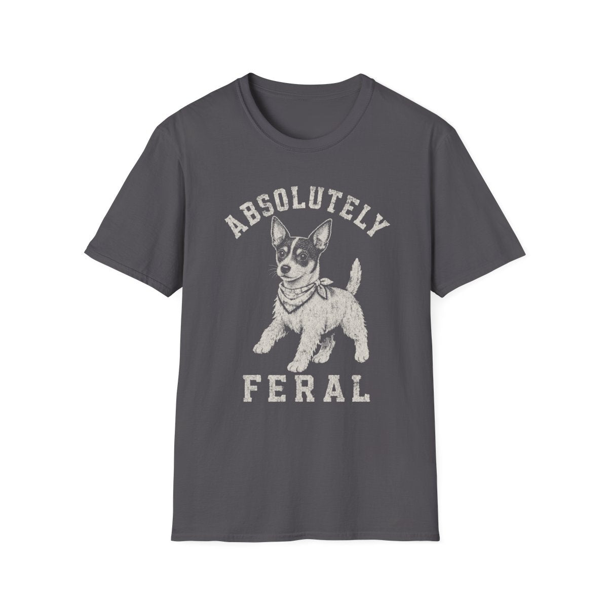 Bandana Rat Terrier Tee - Charcoal