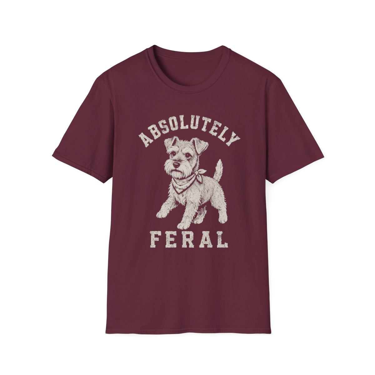 Bandana Schnauzer Tee - Maroon