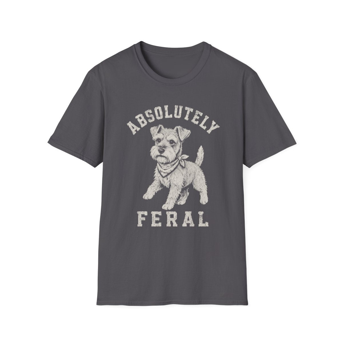 Bandana Schnauzer Tee - Charcoal