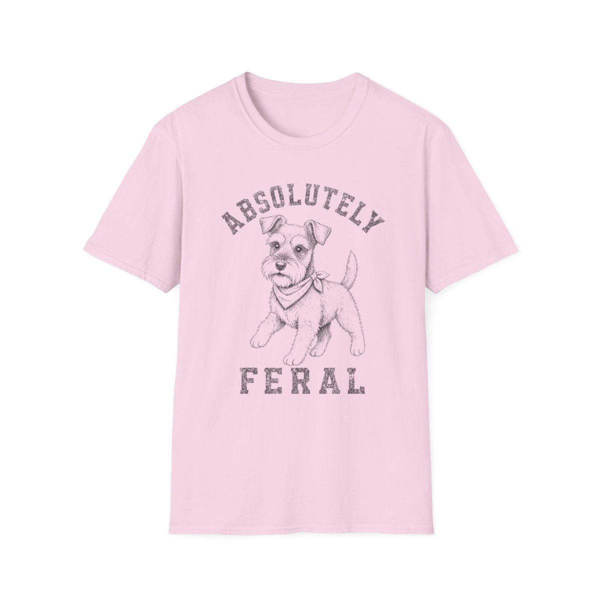 Bandana Schnauzer Tee - Light Pink