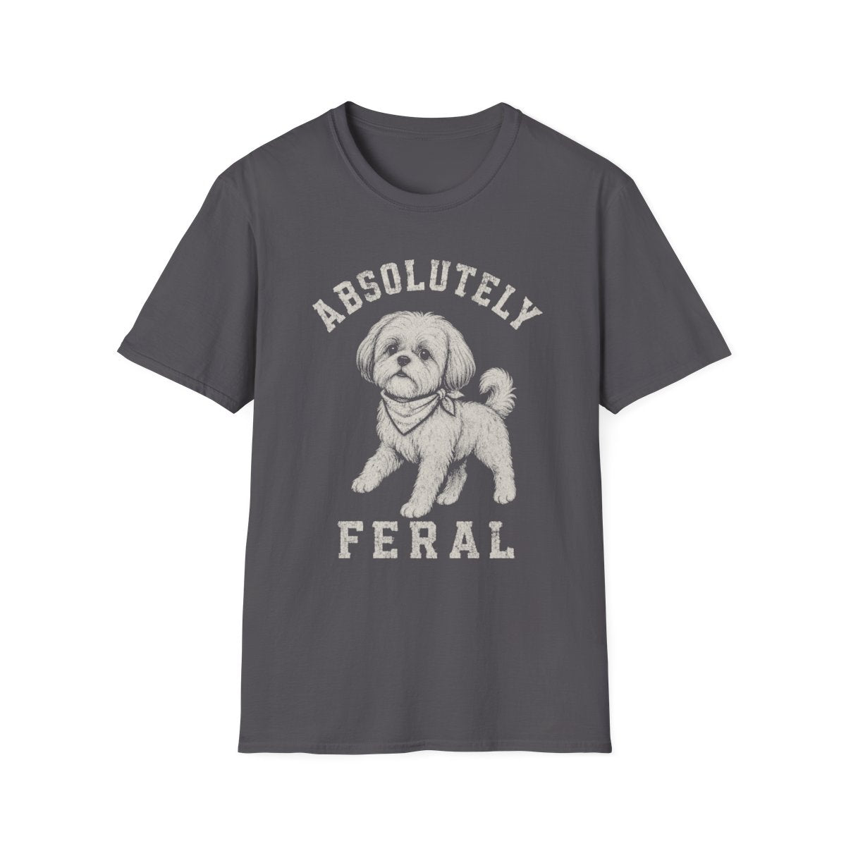 Bandana Shih Tzu Tee - Charcoal