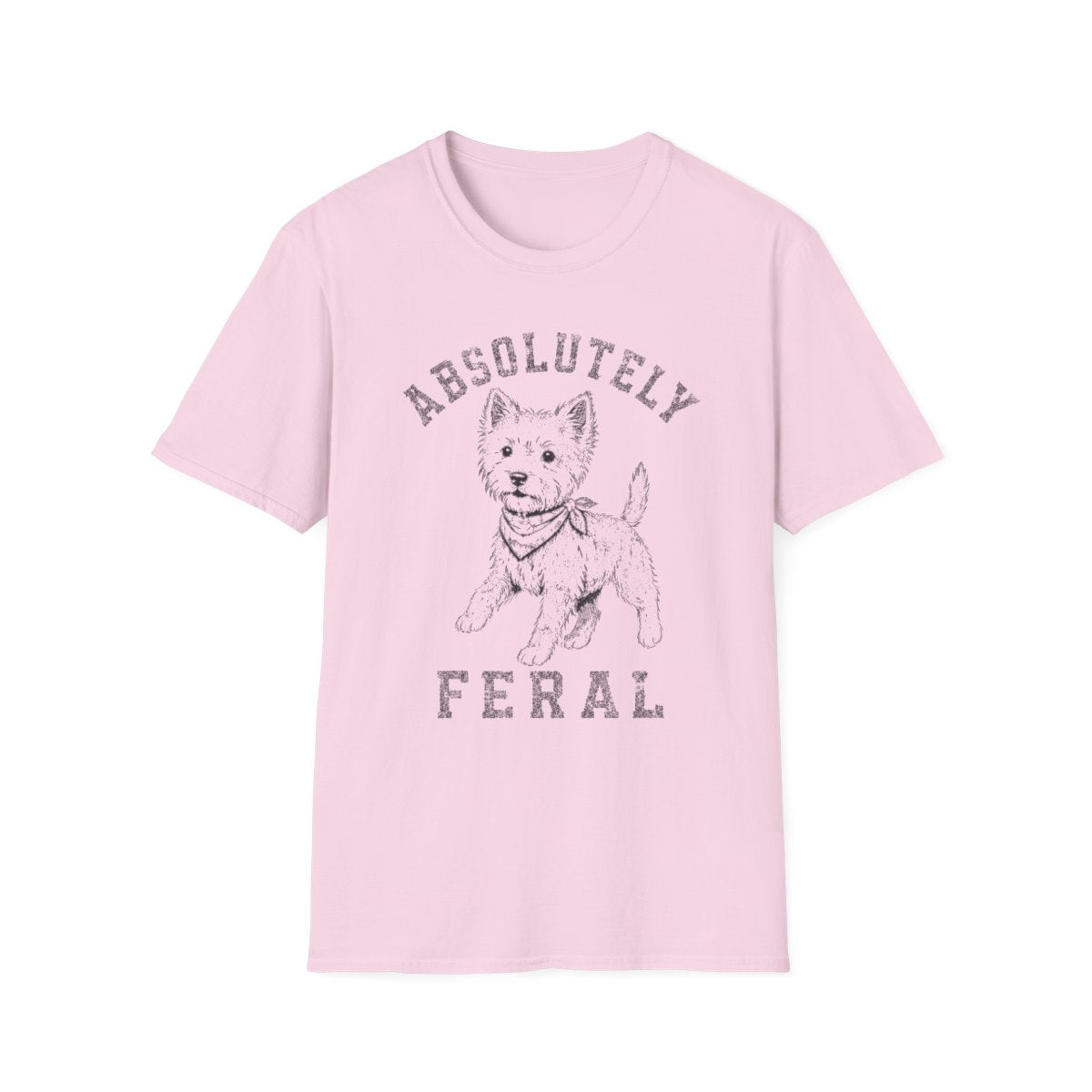 Bandana Shih Tzu Tee - Light Pink