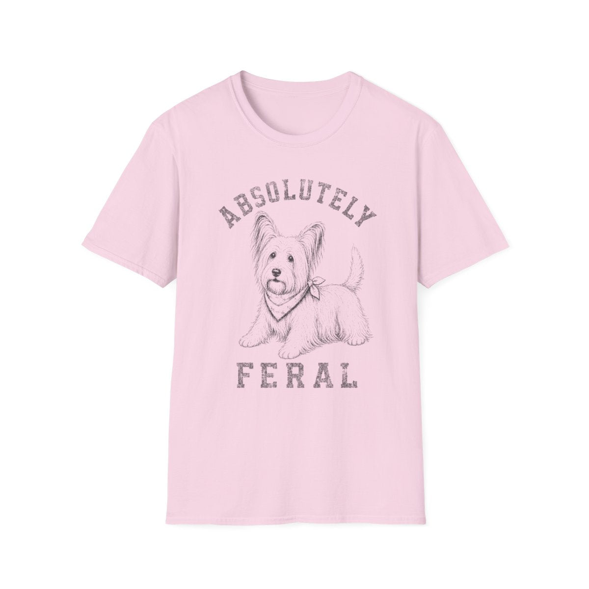Bandana Skye Terrier Tee - Light Pink