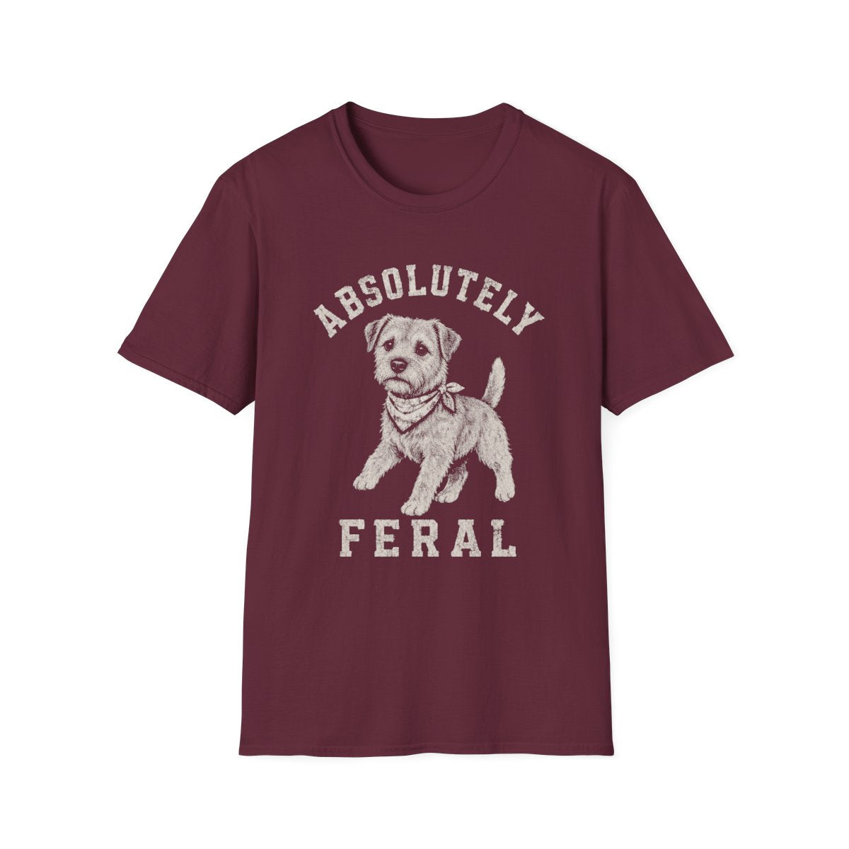 Bandana Smooth Fox Terrier Tee - Maroon